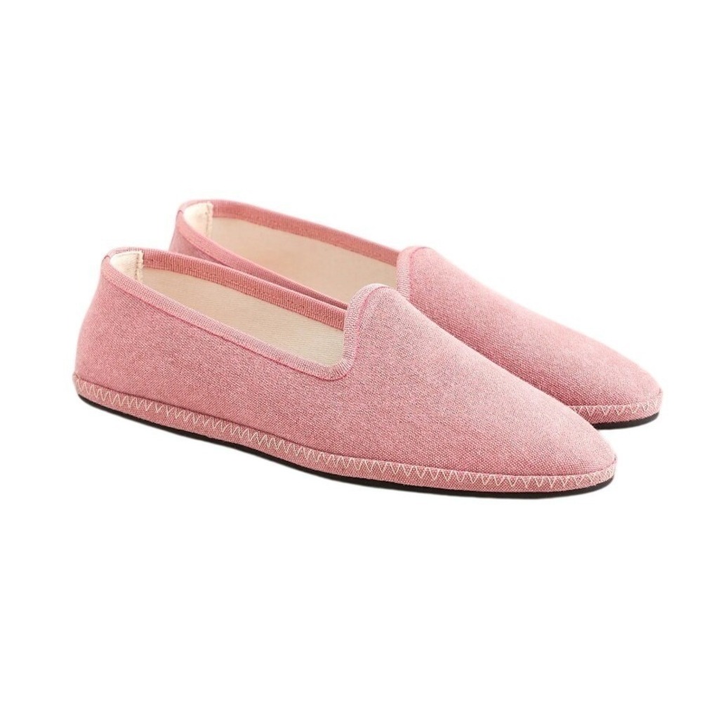 J. Crew Canvas Venetian Loafers Women 8 Rose Pink Flat Preppy Balletcore Chic